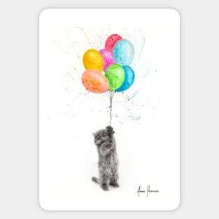 The Naughty Kitten and The Balloons Sticker